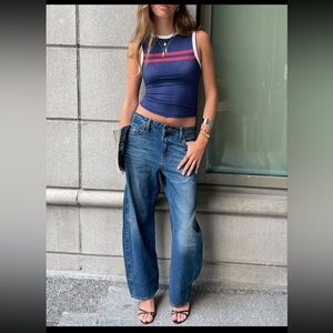 Levi’s Baggy Dad Jean Medium Blue Wash Classic Blue Women's Jeans size 24x32